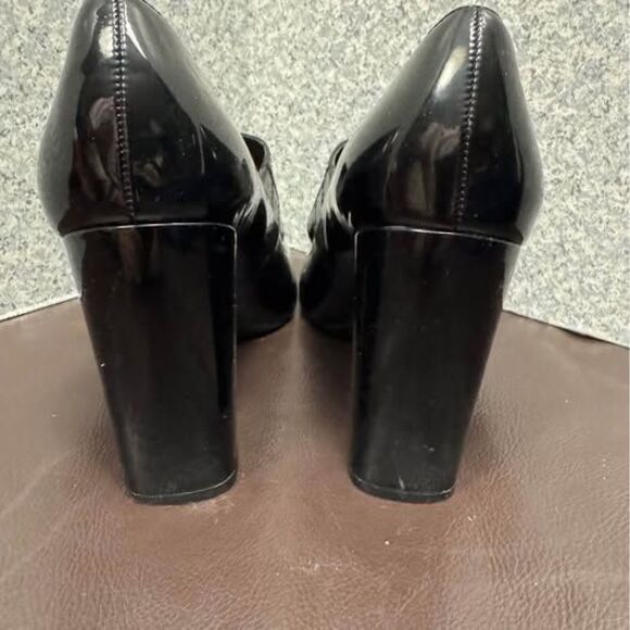 Calvin Klein size 11 Carlena Monk Strap Mary Jane Pumps Shiny Black Patent - Picture 4 of 5